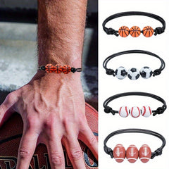 Adjustable Sports Bracelet Basketball Soccer Baseball Bracelet