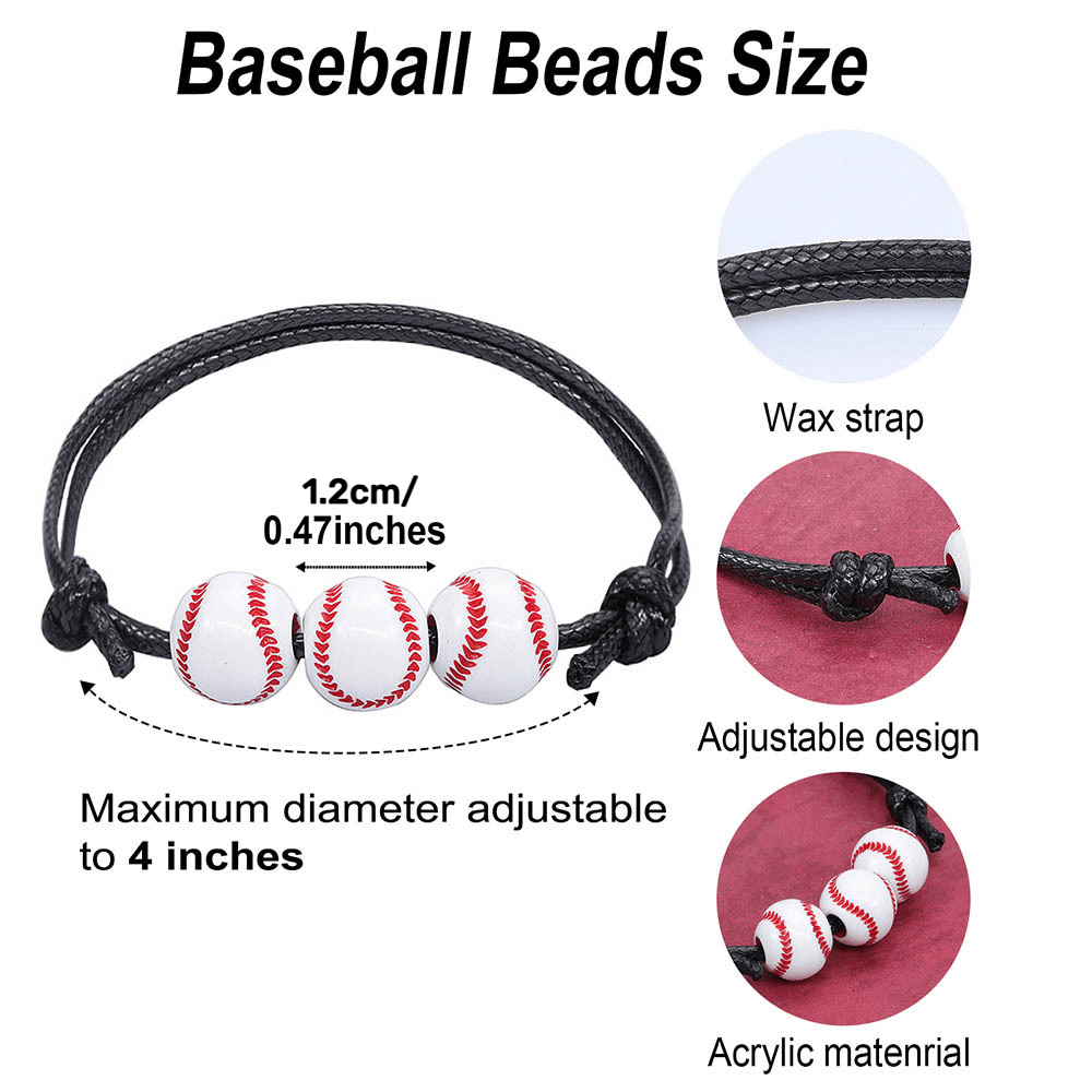 Adjustable Sports Bracelet Basketball Soccer Baseball Bracelet