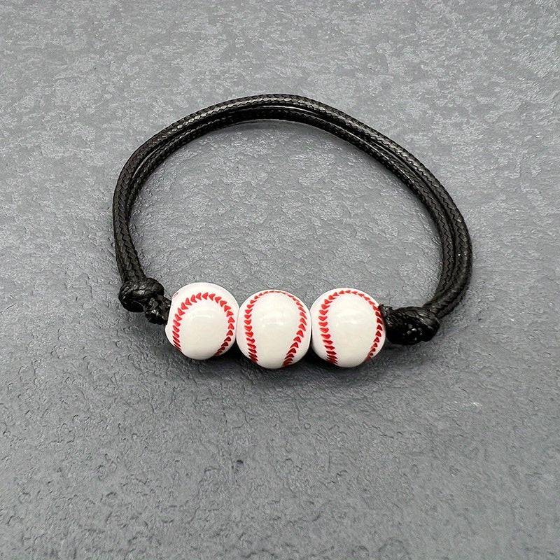 Adjustable Sports Bracelet Basketball Soccer Baseball Bracelet