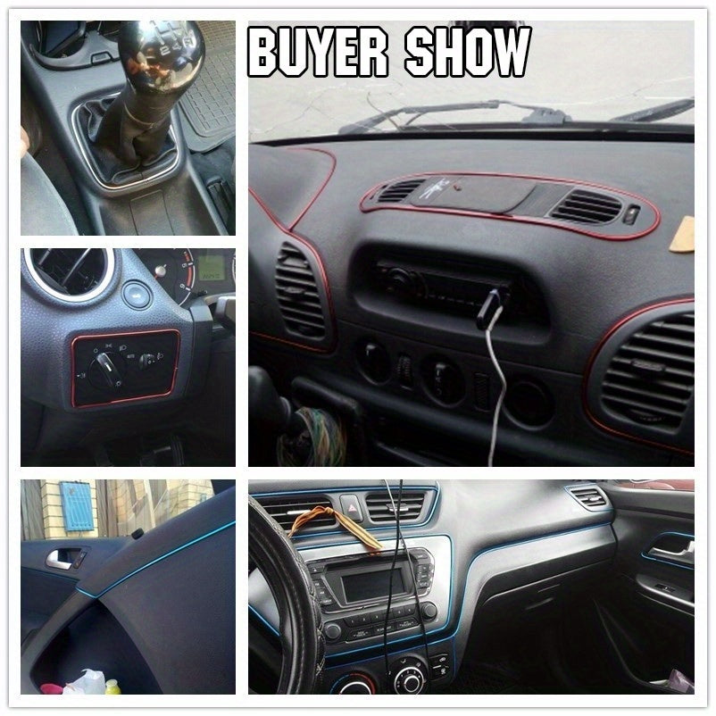 5M Car Interior Trim Sticker Strip Center Console Air Vent Decoration