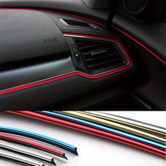 5M Car Interior Trim Sticker Strip Center Console Air Vent Decoration