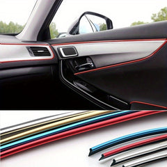 5M Car Interior Trim Sticker Strip Center Console Air Vent Decoration
