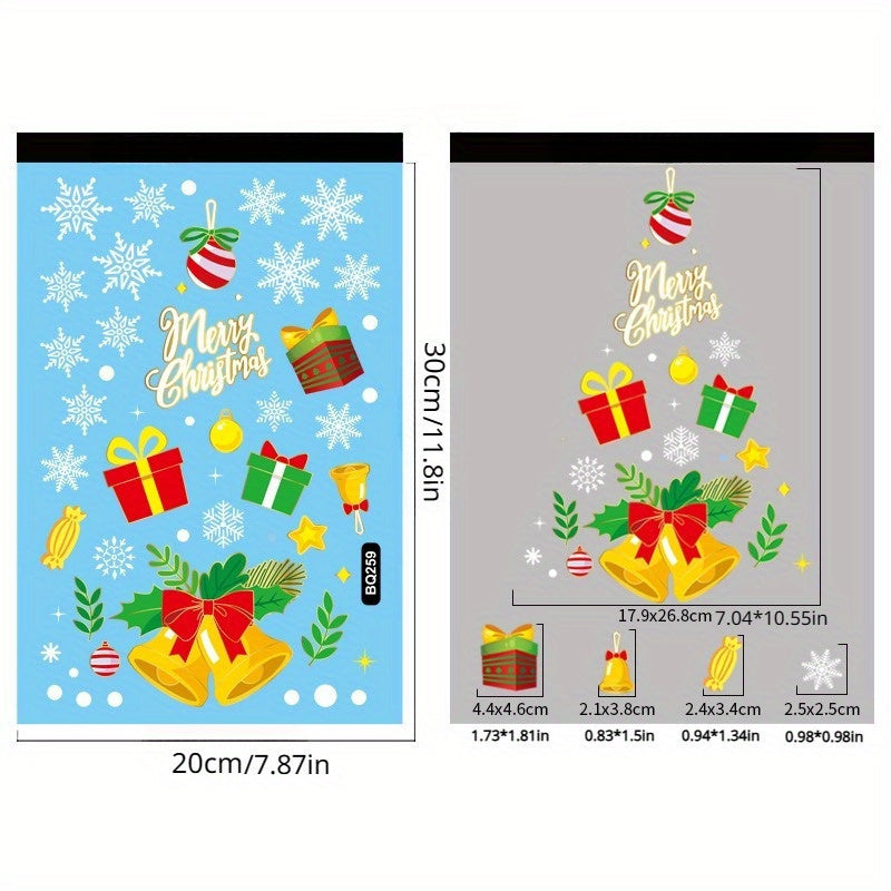 Christmas Decoration Snowflake Elk Electrostatic Window Sticker