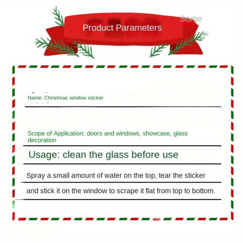 Christmas Decoration Snowflake Elk Electrostatic Window Sticker