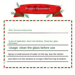 Christmas Decoration Snowflake Elk Electrostatic Window Sticker