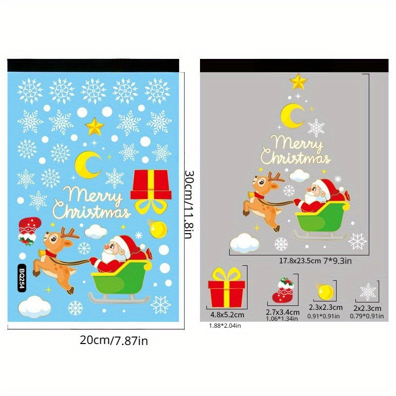 Christmas Decoration Snowflake Elk Electrostatic Window Sticker
