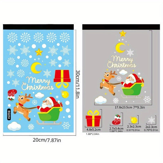Christmas Decoration Snowflake Elk Electrostatic Window Sticker