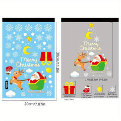 Christmas Decoration Snowflake Elk Electrostatic Window Sticker