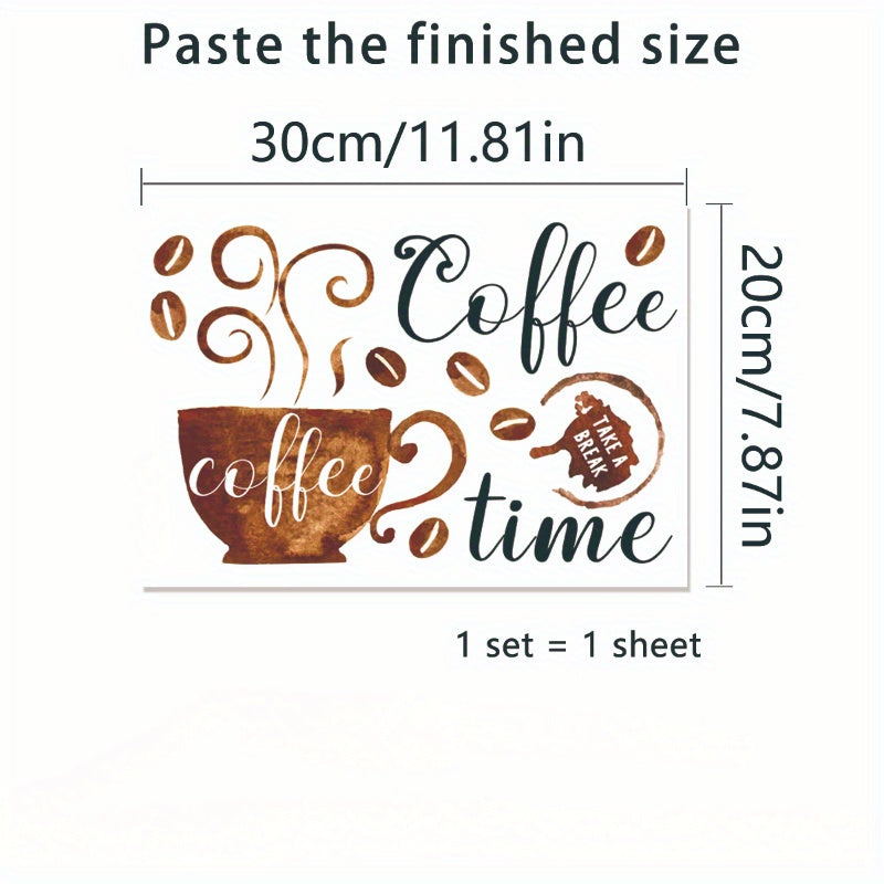 S Coffee Personality Wall Stickers Decorative For Living Room Kitchen Cafe