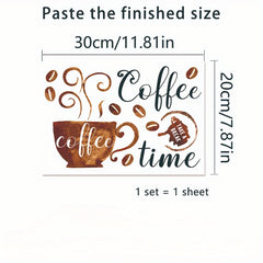 S Coffee Personality Wall Stickers Decorative For Living Room Kitchen Cafe
