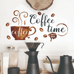 S Coffee Personality Wall Stickers Decorative For Living Room Kitchen Cafe