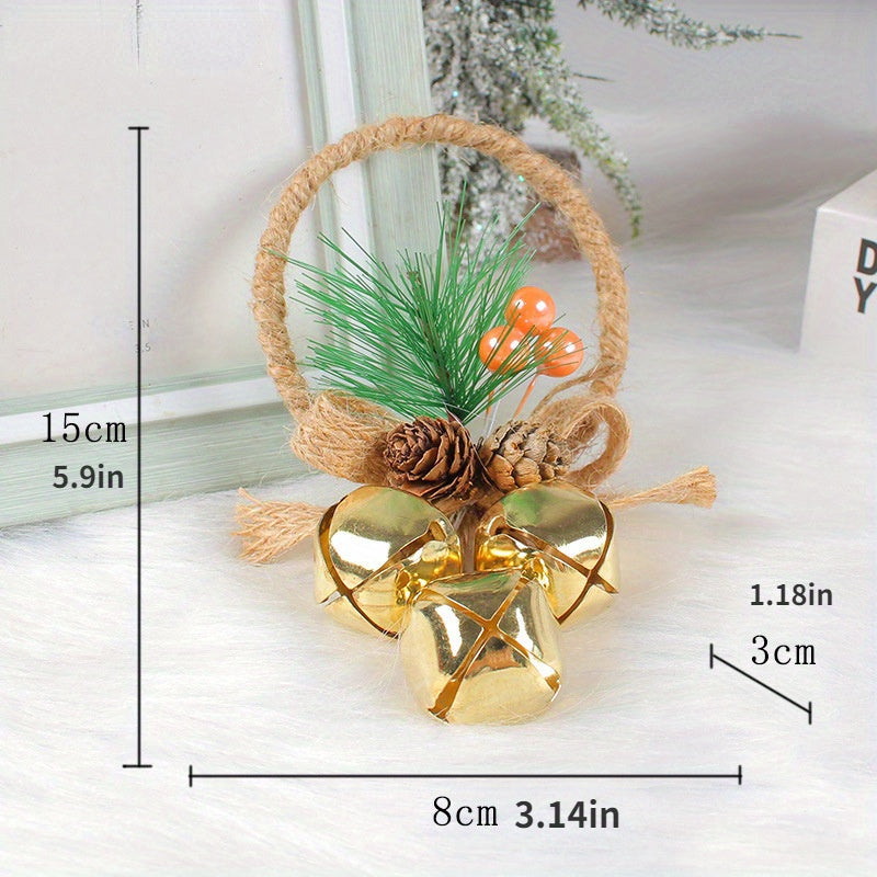 Christmas Bell Pendant DIY Tree Ornament Bow Bell Decoration