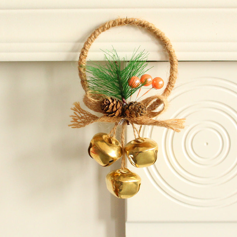 Christmas Bell Pendant DIY Tree Ornament Bow Bell Decoration