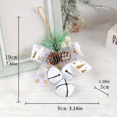 Christmas Bell Pendant DIY Tree Ornament Bow Bell Decoration