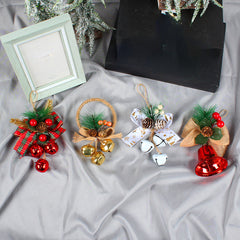 Christmas Bell Pendant DIY Tree Ornament Bow Bell Decoration
