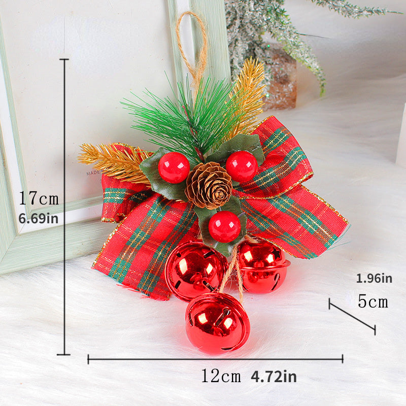 Christmas Bell Pendant DIY Tree Ornament Bow Bell Decoration