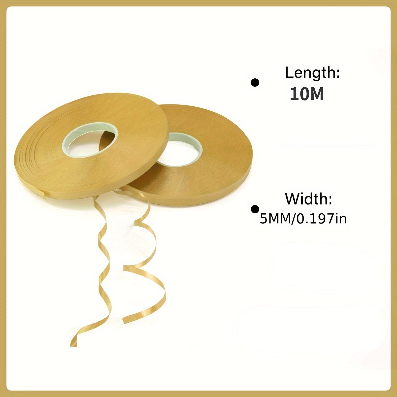 10 Rolls Gold Curling Ribbon Balloon String 10m Gift Flower Birthday
