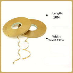10 Rolls Gold Curling Ribbon Balloon String 10m Gift Flower Birthday