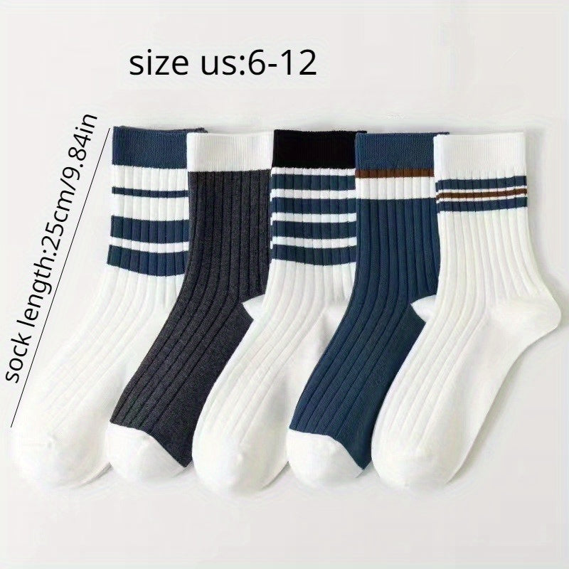 Men's Anti-Odor Crew Socks for Sports with Sweat Absorbent Material