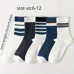 Men's Anti-Odor Crew Socks for Sports with Sweat Absorbent Material