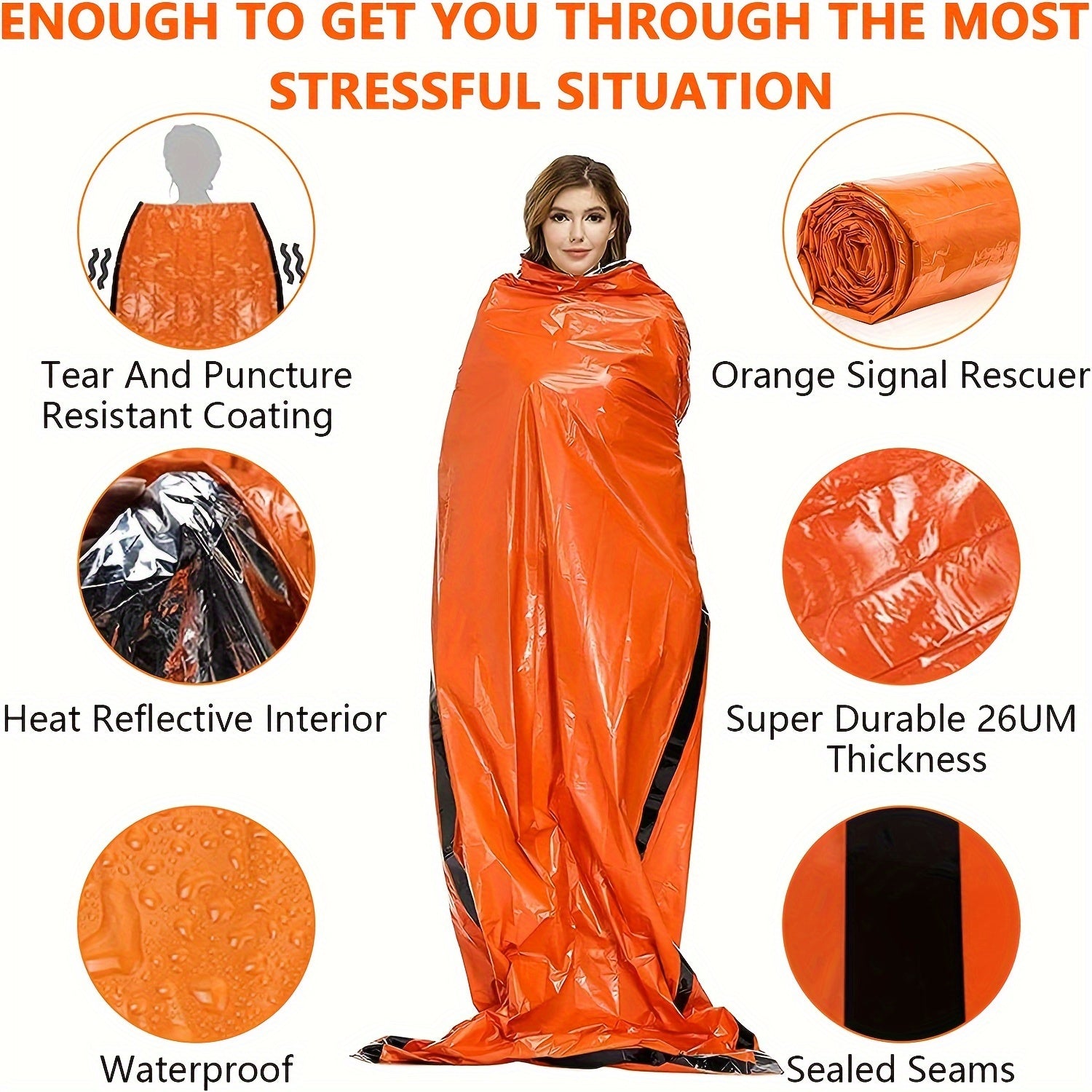 Waterproof Emergency Sleeping Bag for Outdoor Camping Hiking