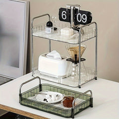 2 Layer Dish Drying Rack Kitchen Tableware Large Capacity Storage Space Saver