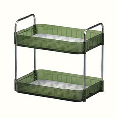 2 Layer Dish Drying Rack Kitchen Tableware Large Capacity Storage Space Saver