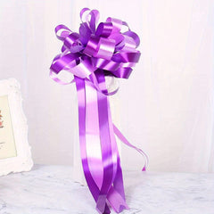 10pcs Wedding Car Pull Flower Ribbon Pull Bows Gift Basket Decor