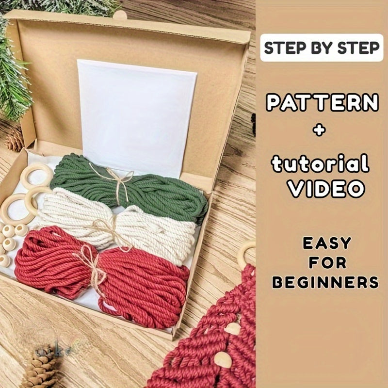 DIY Woven Christmas Tree Kit - Christmas Craft Gift - Hanging Decoration