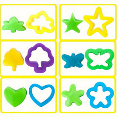 20pcs Play Dough Tools Set Shapes Cutters Rollers Party Favors Random