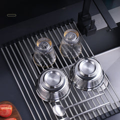 Stainless Steel Sink Drain Rack Foldable Storage Drying Rack