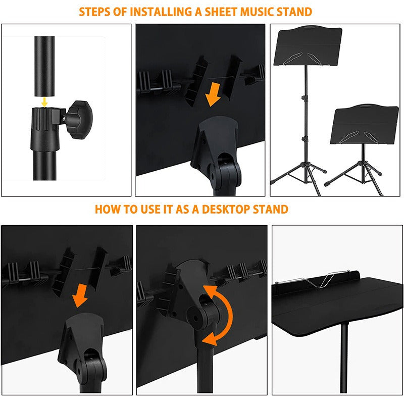 Portable Music Stand for Guitar and Violin