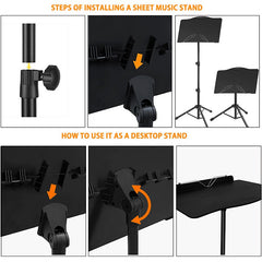 Portable Music Stand for Guitar and Violin