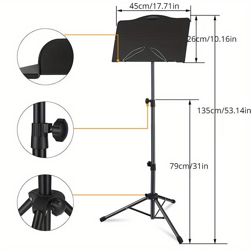 Portable Music Stand for Guitar and Violin
