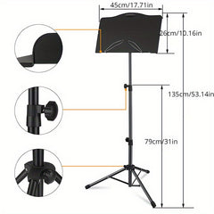 Portable Music Stand for Guitar and Violin