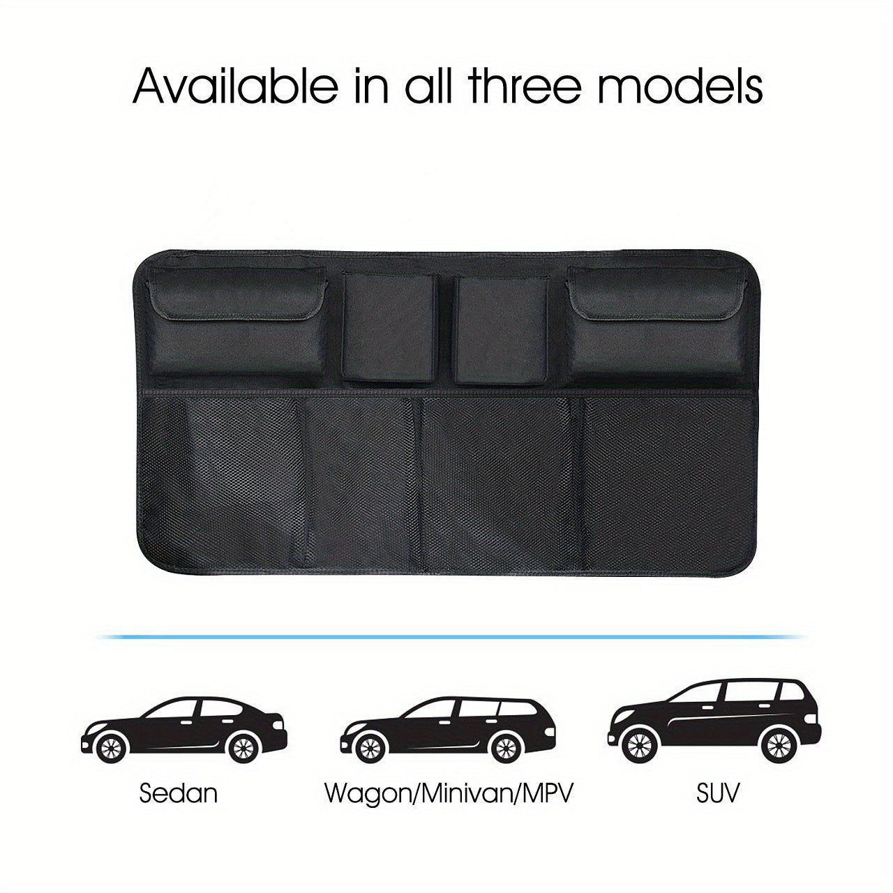 Car Interior Storage Bag Trunk Hanging Chair Back 600D