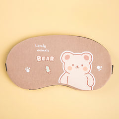 Cartoon Animal Print Sleep Eye Mask for Travel Rest Nap Yoga Meditation