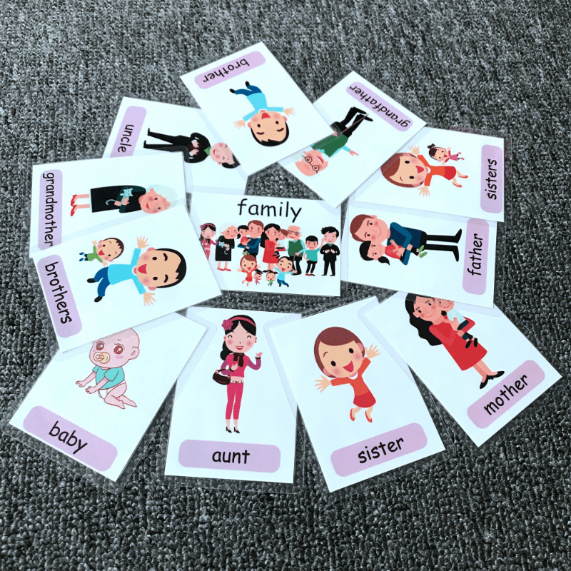 Waterproof Plastic Flash Cards for English Learning
