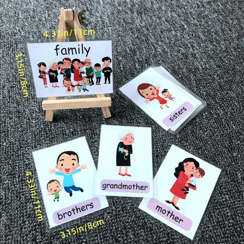 Waterproof Plastic Flash Cards for English Learning