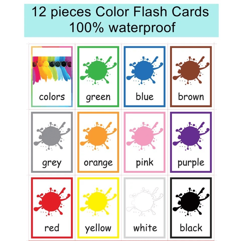 Waterproof Plastic Flash Cards for English Learning