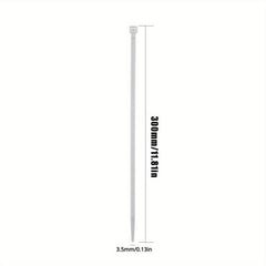 500 Clear Cable Zip Ties 22.68 KG Self Locking Nylon Zip Ties Indoor/Outdoor