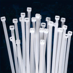 500 Clear Cable Zip Ties 22.68 KG Self Locking Nylon Zip Ties Indoor/Outdoor