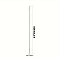 500 Clear Cable Zip Ties 22.68 KG Self Locking Nylon Zip Ties Indoor/Outdoor
