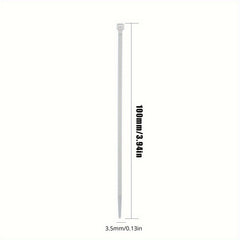 500 Clear Cable Zip Ties 22.68 KG Self Locking Nylon Zip Ties Indoor/Outdoor