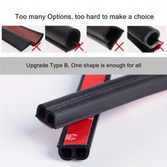 Car Door Rubber Seal Strips Double Layer Sealing Stickers