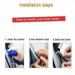 Car Door Rubber Seal Strips Double Layer Sealing Stickers