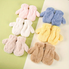 Thick Plush Mittens for Winter - Unisex Warm Gloves for Outdoor Activities