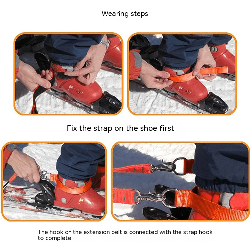 Universal Skiing Safety Training Belt Ski Traction Rope Skiing Aid