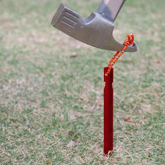 10pcs Aluminium Tent Stakes with Reflective Rope, Ground Nails for Camping