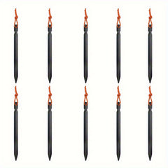 10pcs Aluminium Tent Stakes with Reflective Rope, Ground Nails for Camping